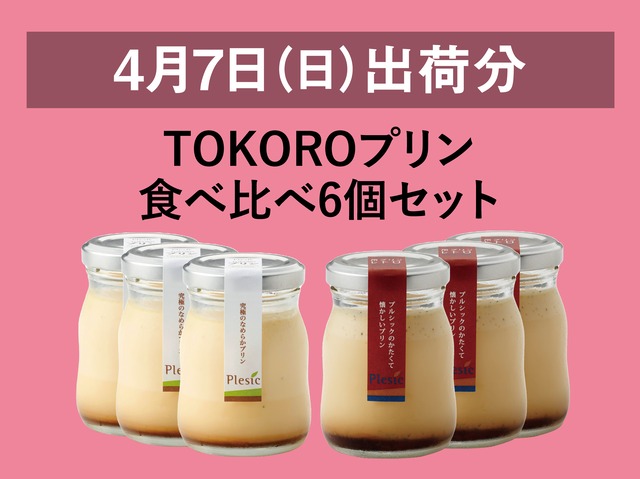 TOKOROプリン食べ比べ6個セット【2024年4月7日出荷分】