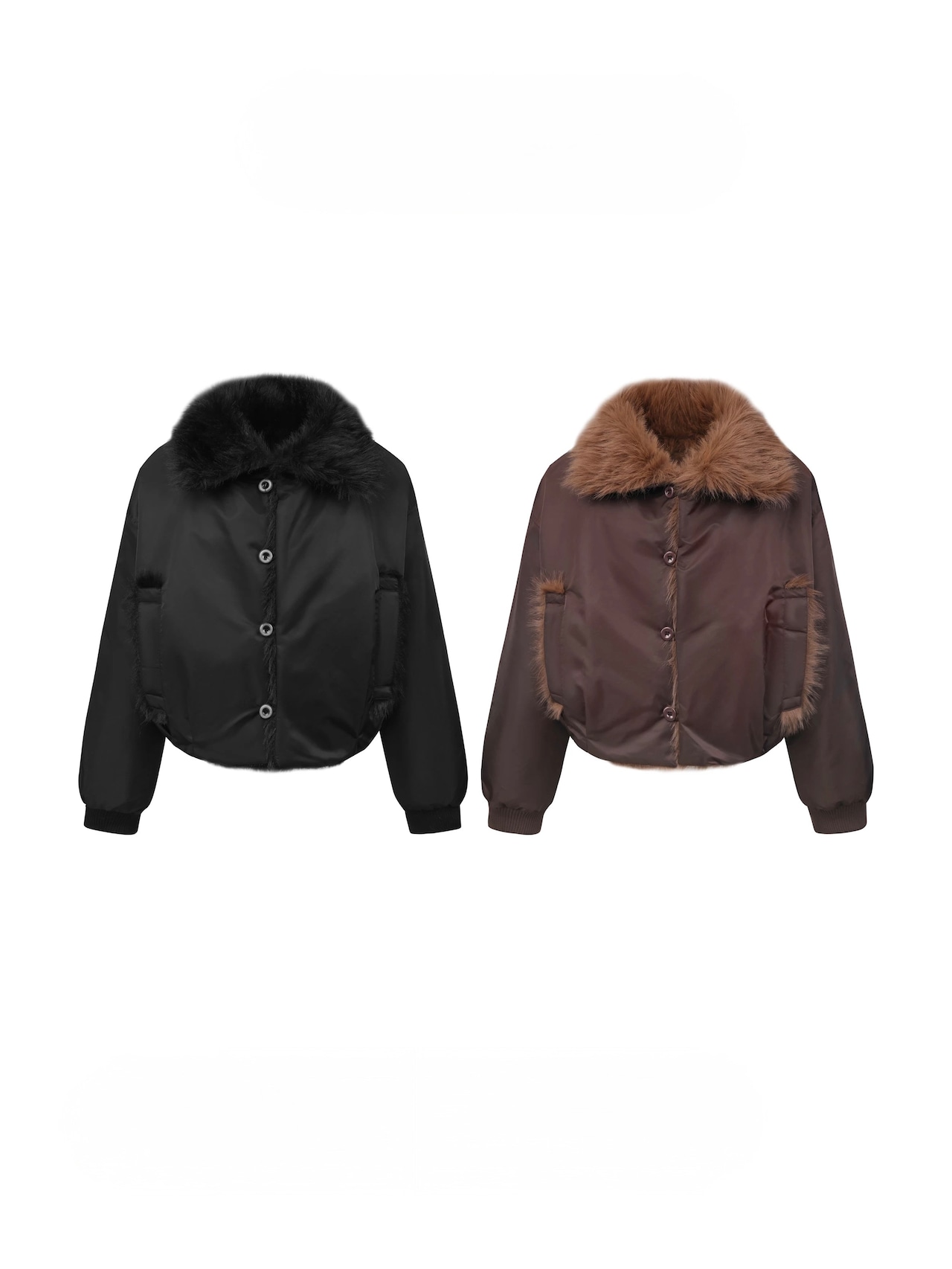 BOOGOOVOGUE Noble Fur Stand Collar Jacket