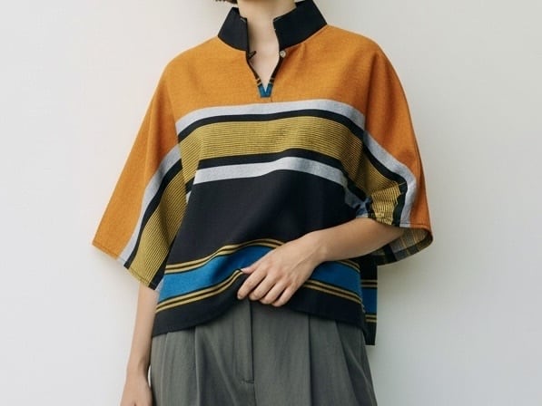 サロンで作ったショート丈のドロップシャツ⑶