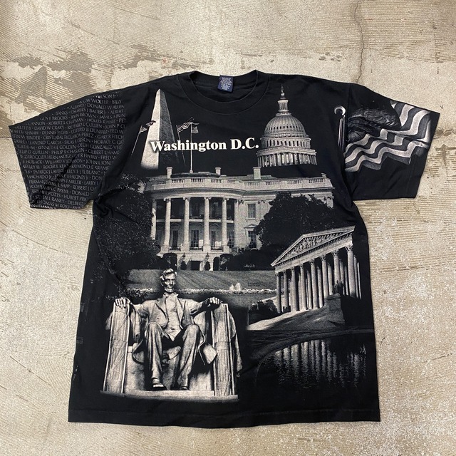Ⓚ1990s OLD WASHINGTON D.C. TEE BLACK