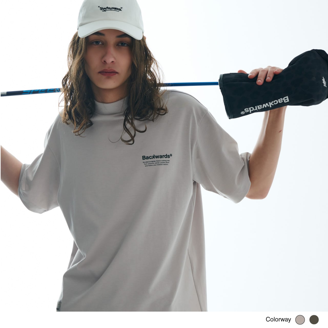 Backwards® モックネックシャツ ビー・バイ・バックワーズ B by Backwards ADDICTED TO GOLF 半袖