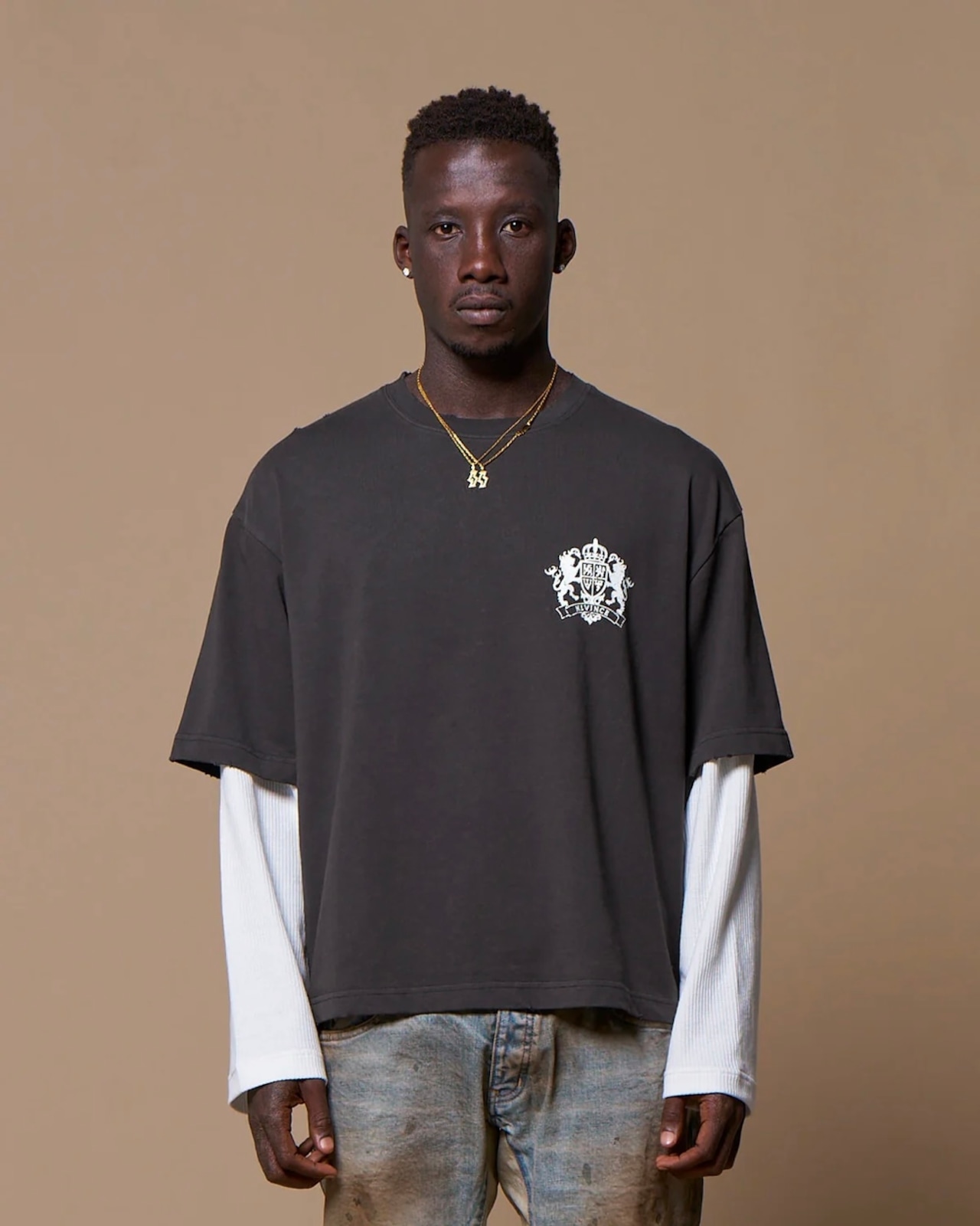 MLVINCE / mlv hotel layered LS tee