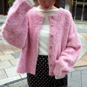 （W67）マルチウェイシャギーニットカーディガン