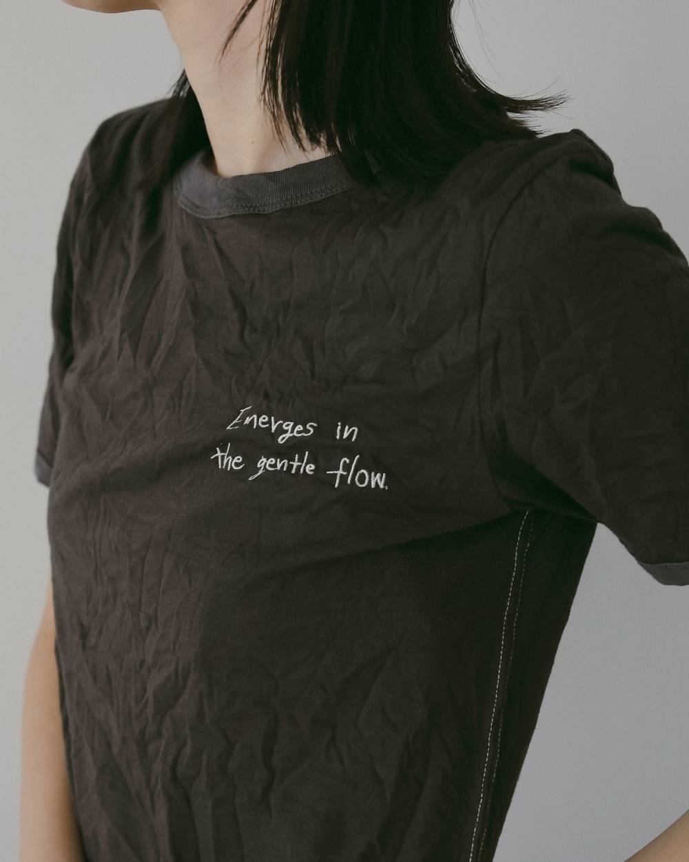 anuke(アンヌーク) Lettering Washer T-Shirts | サウスオレンジ