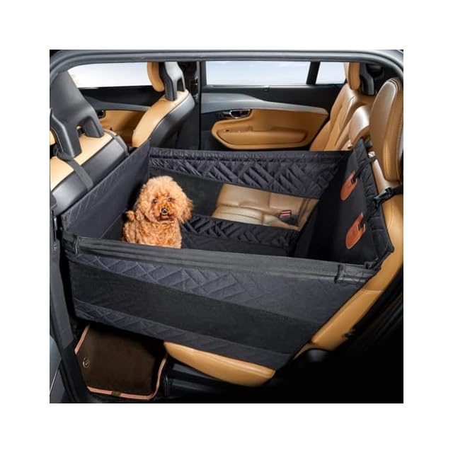 Cavoyo ドライブシート 犬 車 折り畳み 全車種 (ブラック, S