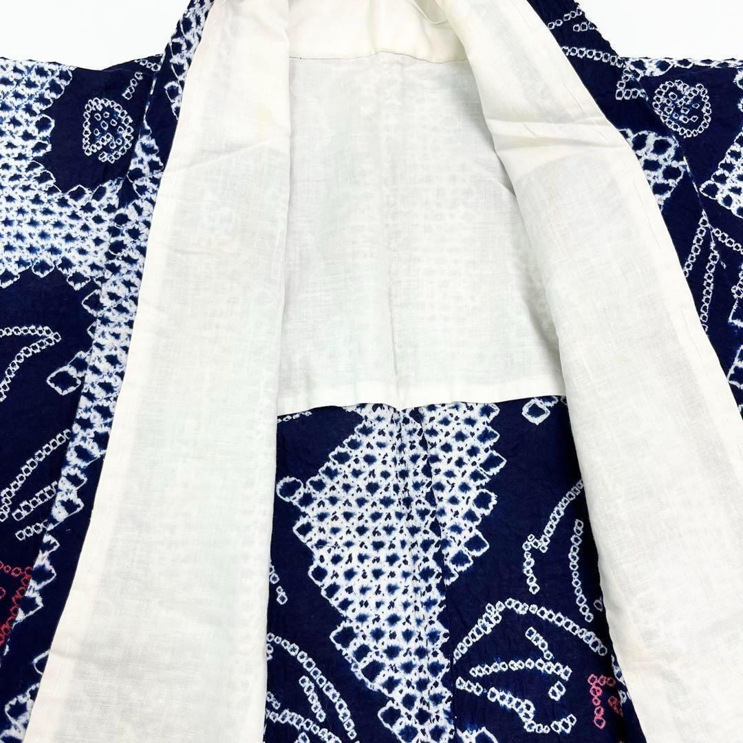 MK-1003 浴衣 有松鳴海本絞り 花模様 綿 藍色