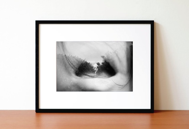 Li Hui #3 Original Print (Black&White)(black wooden frame 53.0㎝ × 41.4㎝付き)