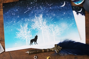 冬の星空・オオカミ レターセット
