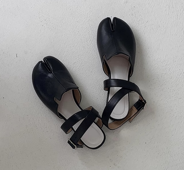 strap toe flat sandals 2color【2024032603】