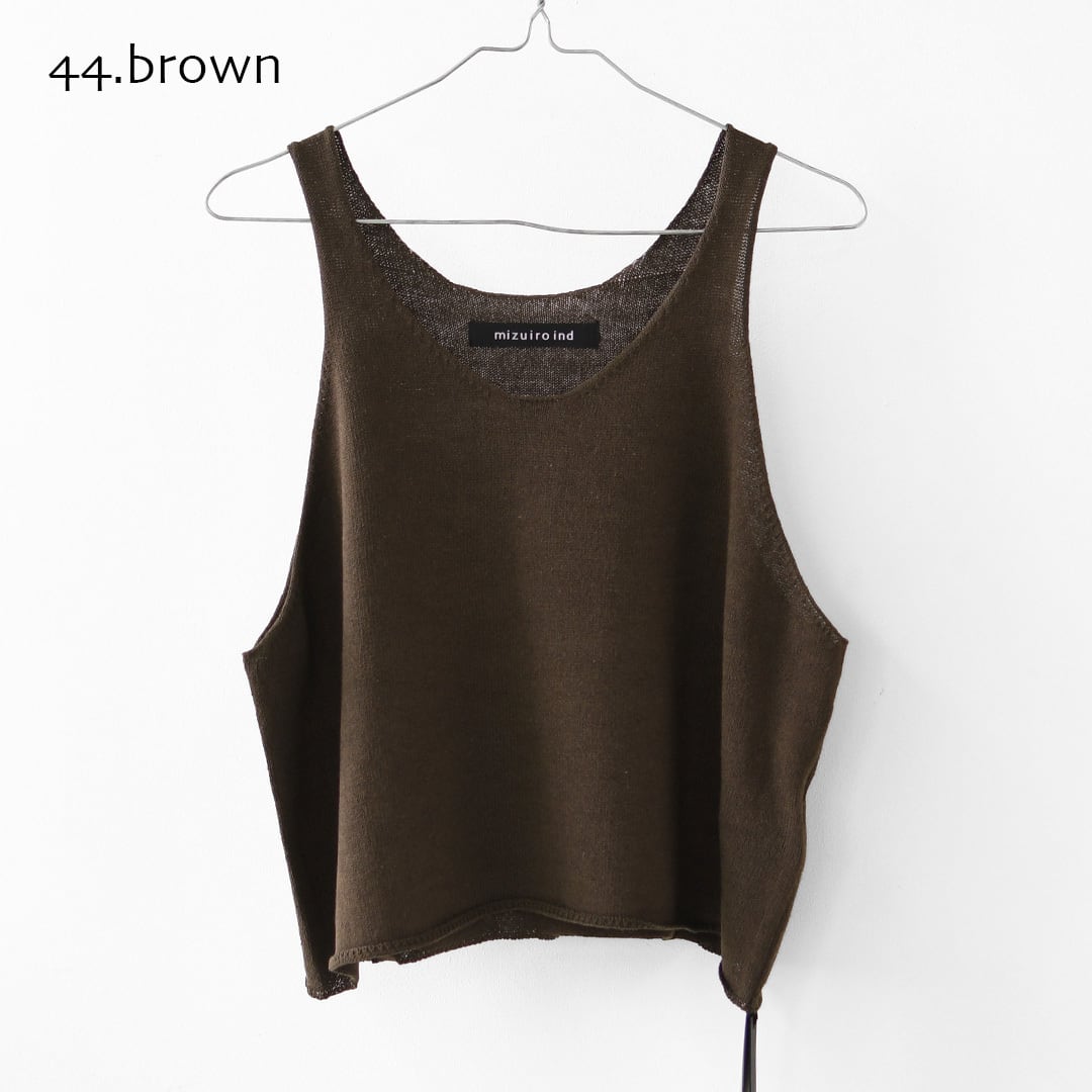 mizuiro ind [ミズイロ インド] U neck short vest [2-220043] Uネック