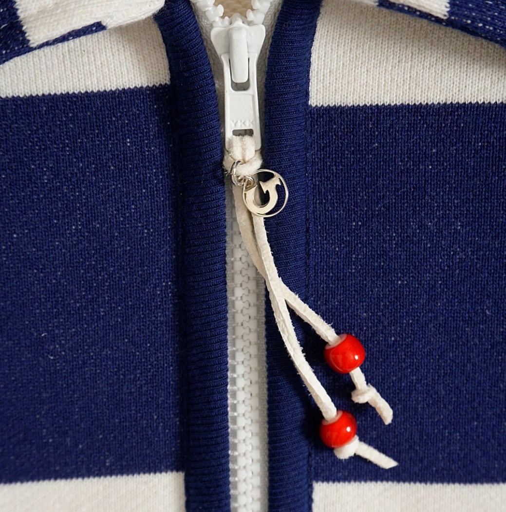 UNIVERSAL PRODUCTS. / GIMME FIVE HALF ZIP BORDER SWEAT UNIVERSAL PRODUCTS. / GIMME FIVE HALF ZIP BORDER SWEAT