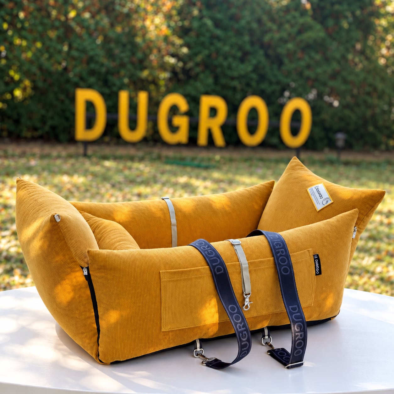 All-Round L Driving Kit【Pumpkin】with shade screen / Dugroo / Dog Car Seat / 日本未入荷