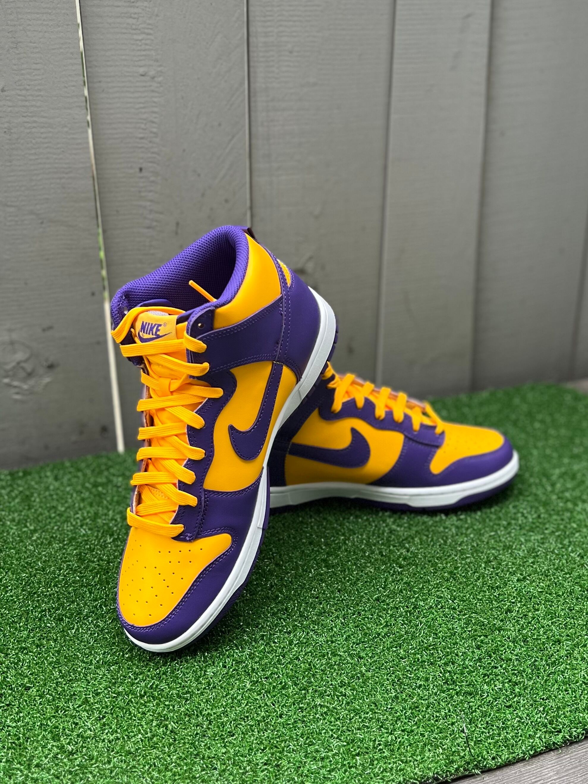 ナイキ ダンク ハイ レイカーズ Nike Dunk High LAKERS コート ...