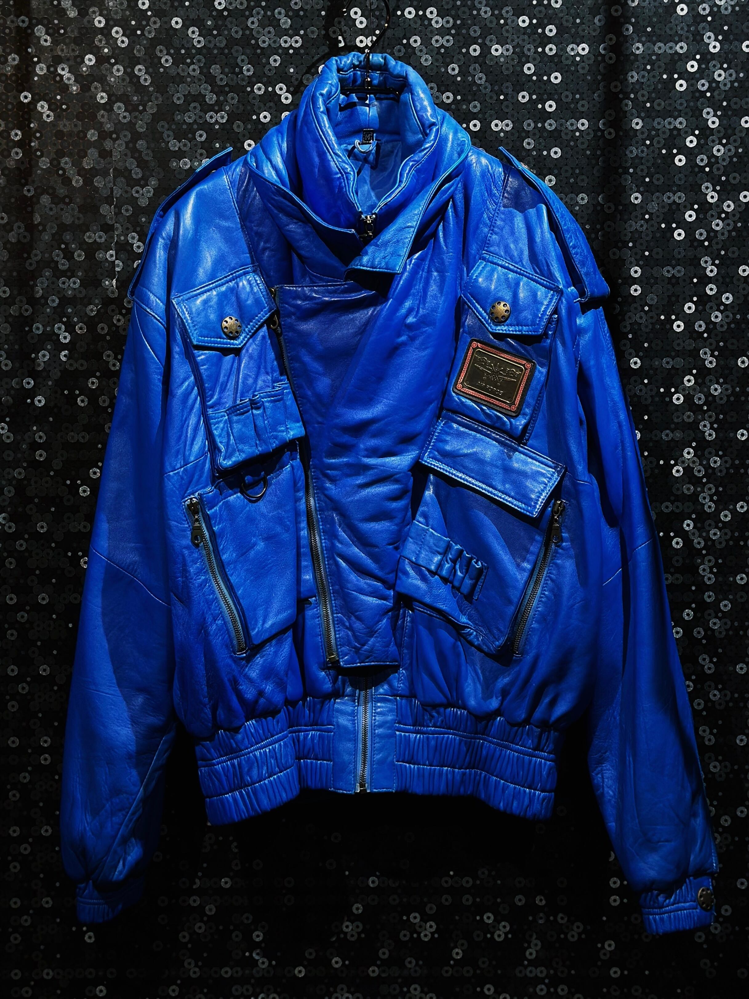 【ÆIEM】"special" vintage 80's usa air force cobalt blue flight jacket
