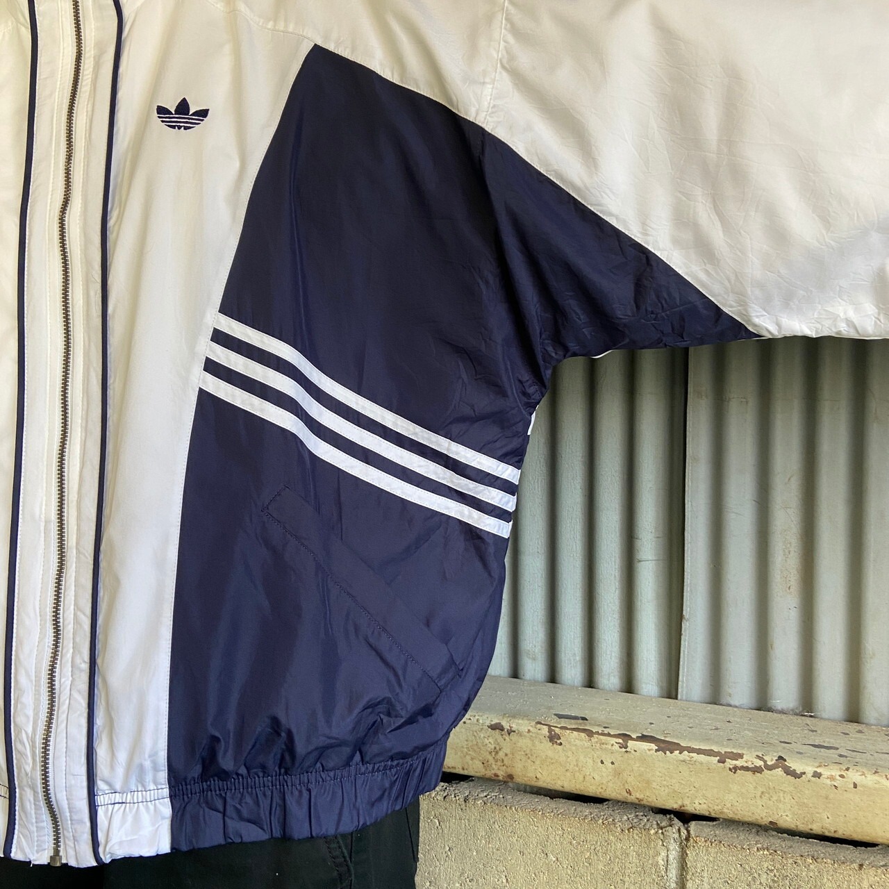 90年代 adidas アディダス トレフォイルロゴ刺繍 ポリエステル 
