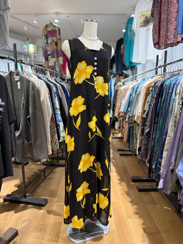 90s France Made Flower Design Dress