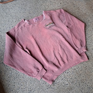"overdye & cut-off" 刺繍スウェット used [312015]