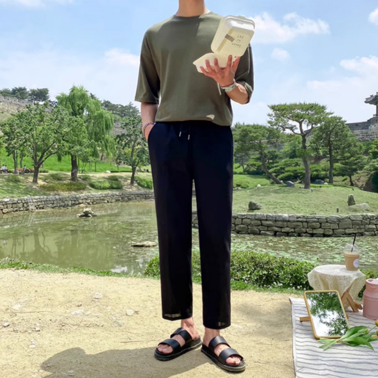 9分丈コンフォートサマーパンツ　0659