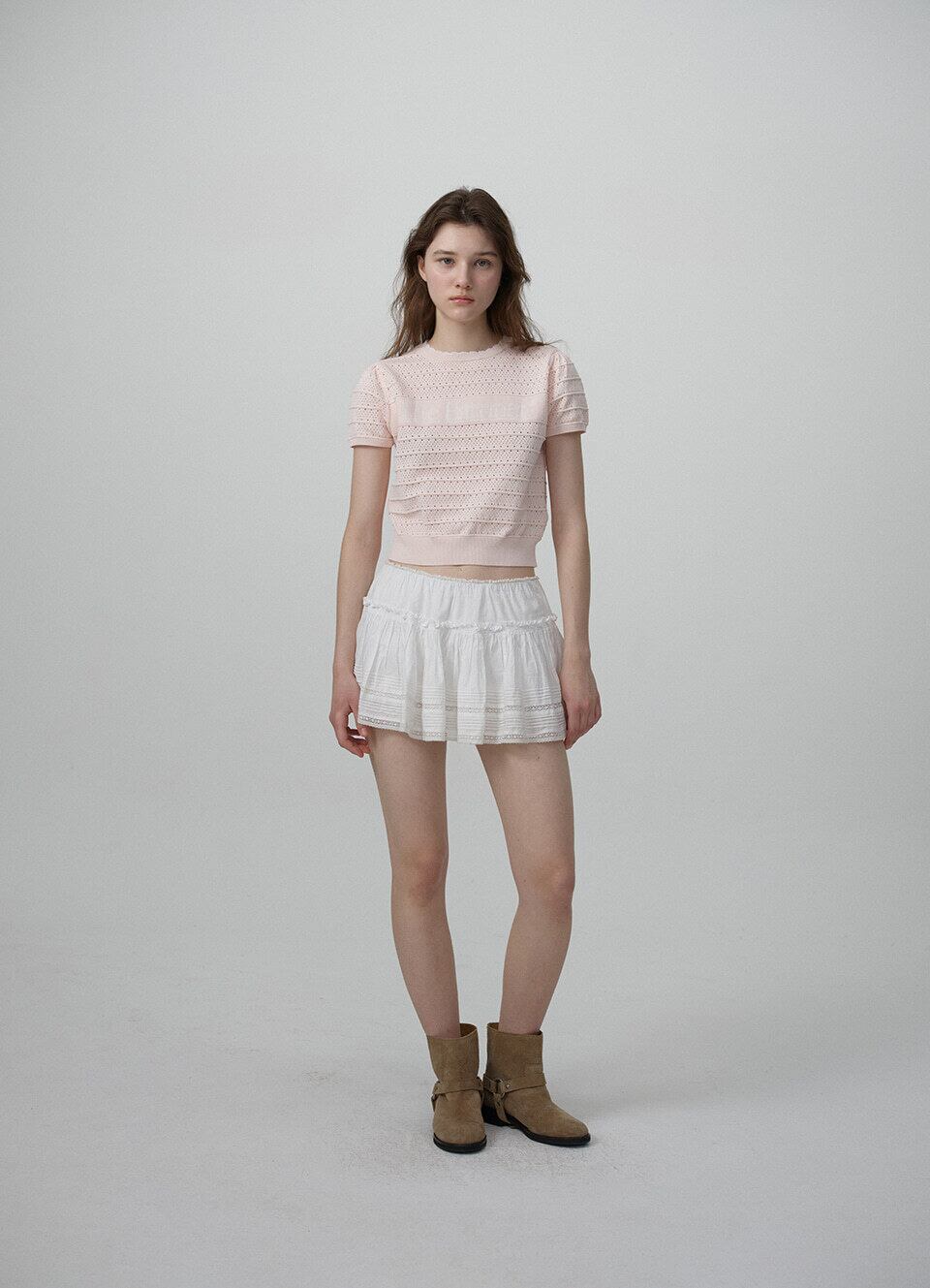 The Barnnet] Helen Logo Jacquard Knit Top_Pink 正規品 韓国ブランド