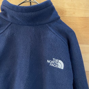 【THE NORTH FACE】フリースジャケット ネイビー バックロゴ 刺繍ロゴ メンズM アウトドアウェア アメリカ古着