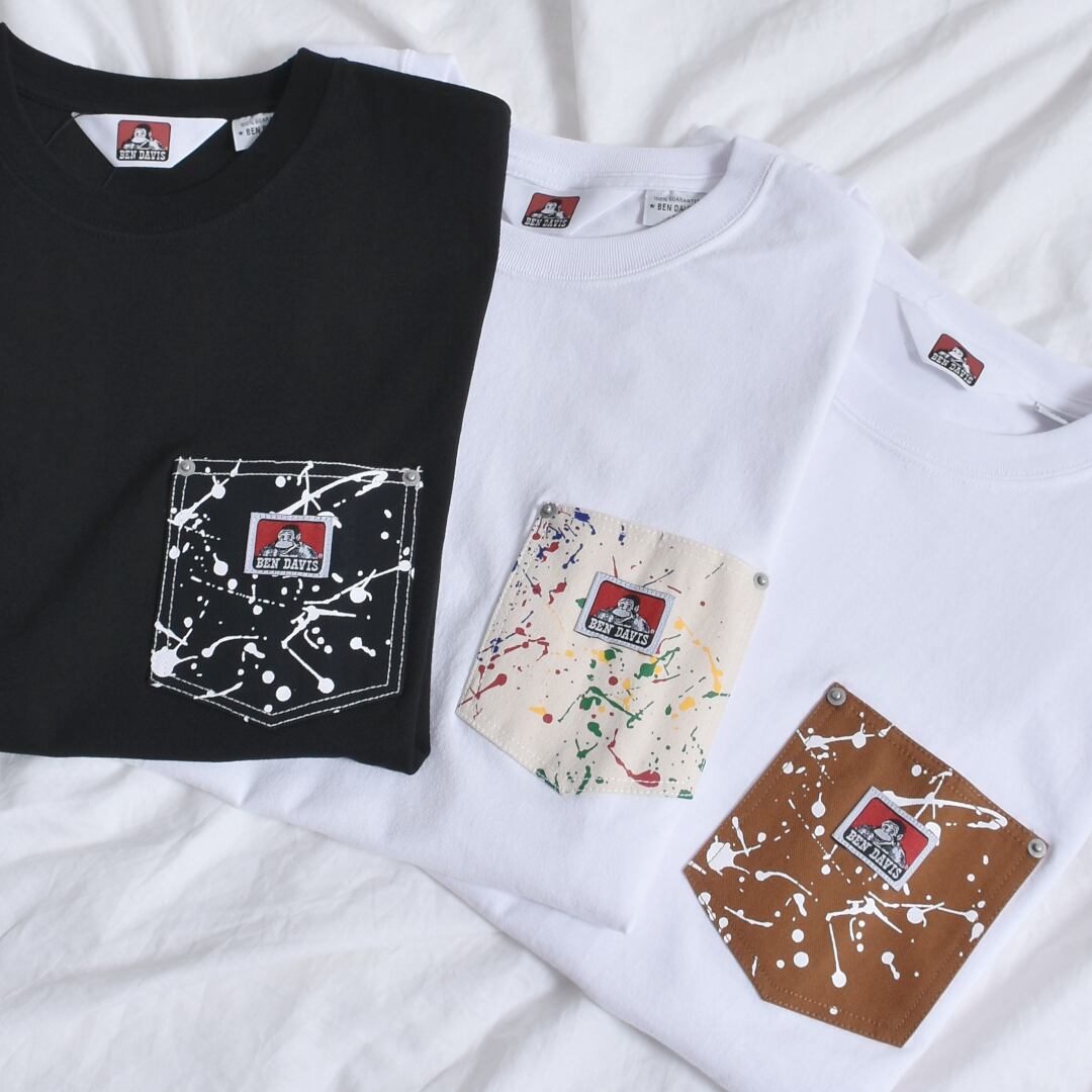 【65%OFF】BEN DAVIS PEINTERSポケットTシャツ