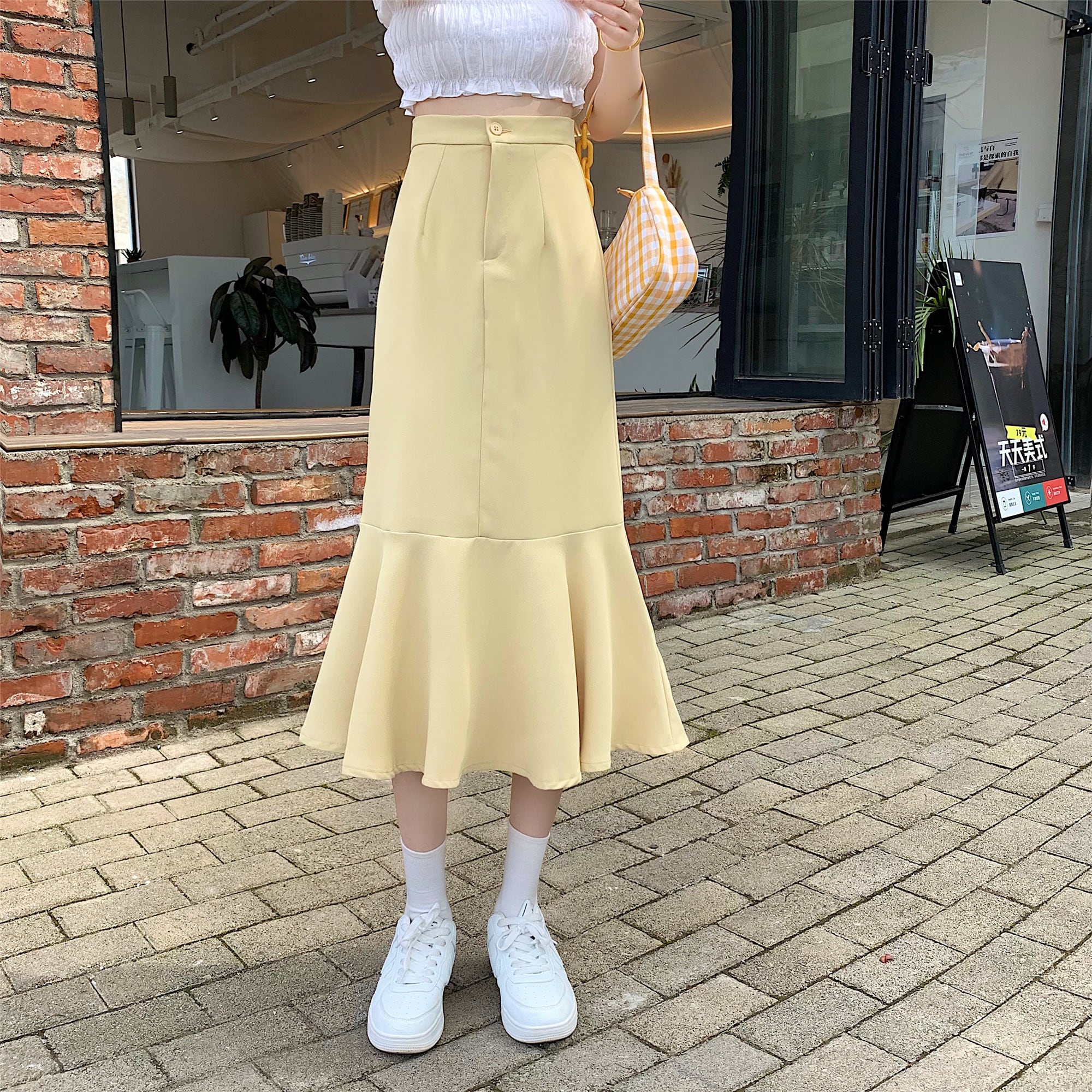 再販〉148cm〜ハイウエストマーメイドスカート N140 | kanaji 