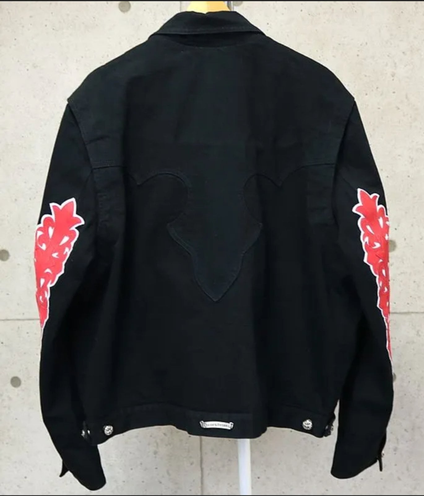 CHROME HEARTS クロムハーツ 袖フレアニーパッチ クロスボタン デニム