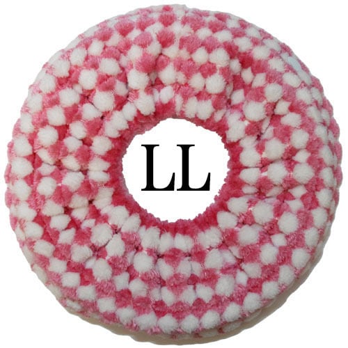 エステバスボール【LLサイズ専用】ふわリング（ピンク×ホワイト） [LL
