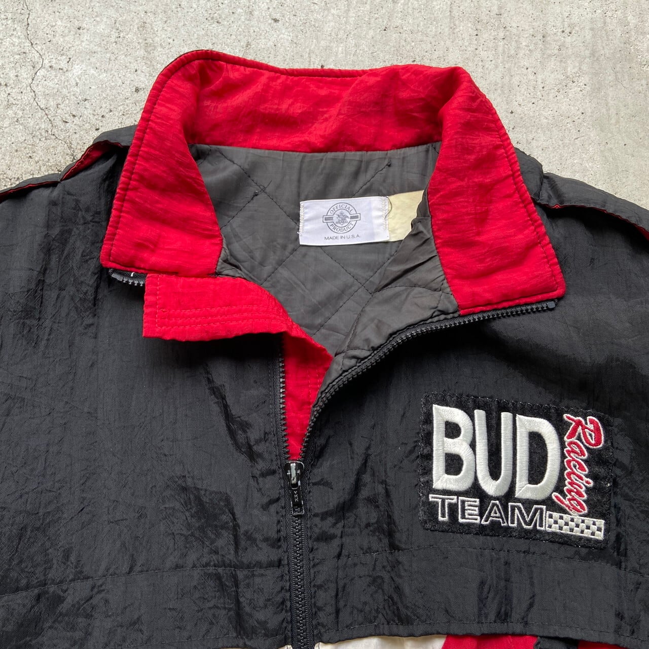 90年代 USA製 Budweiser バドワイザー ナイロンジャケット レーシング 
