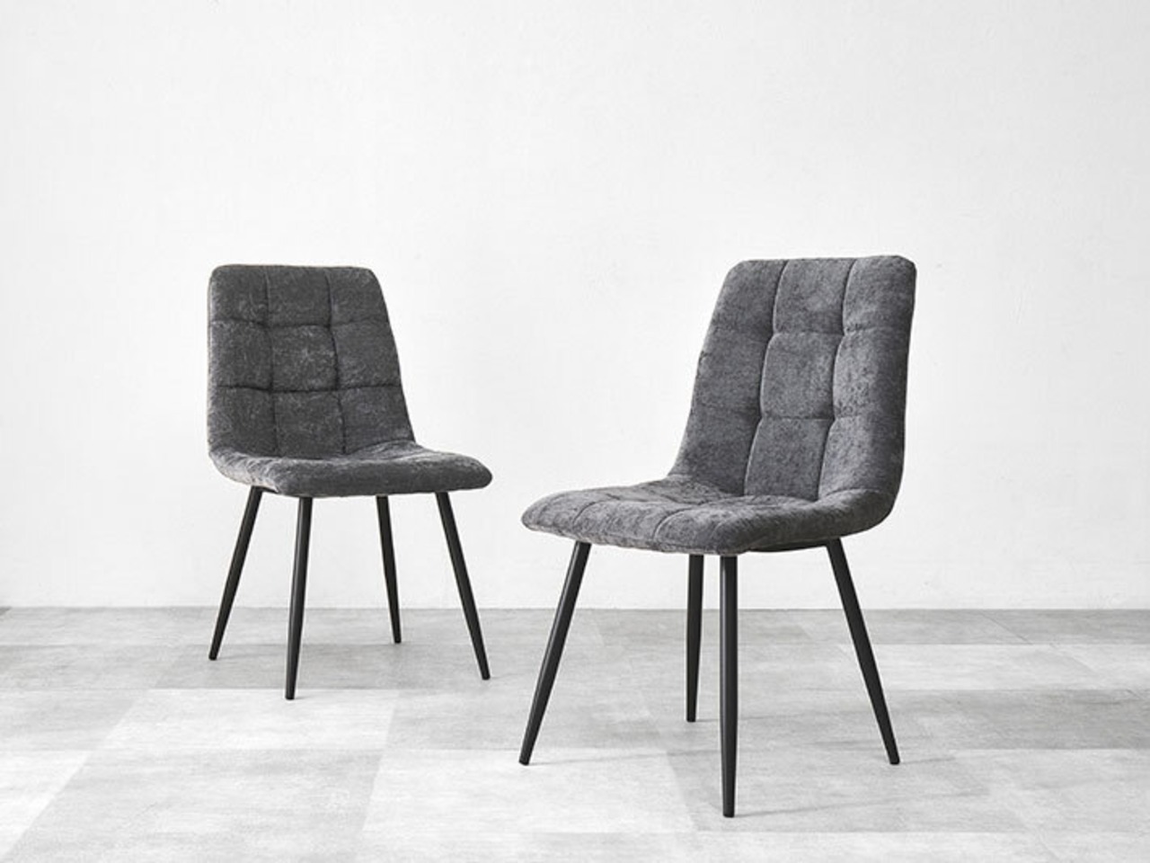 直径80cmラウンドテーブル3点セット 大理石調【チェア：ダークグレー】・画像10