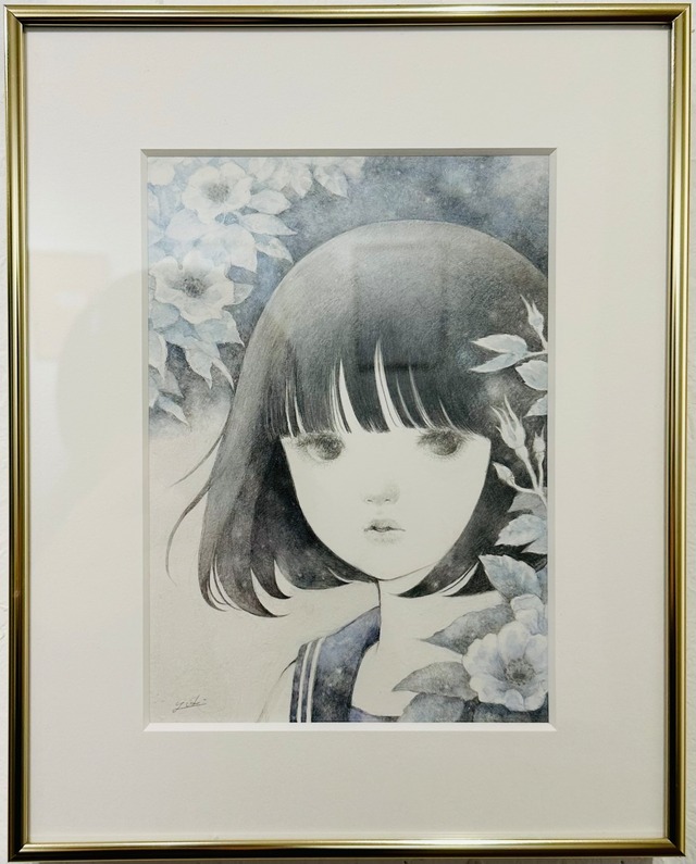 山田雨月 たゆたゆ展：原画「雀色時」