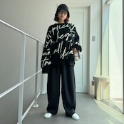 Typo pattern usefull knit/black