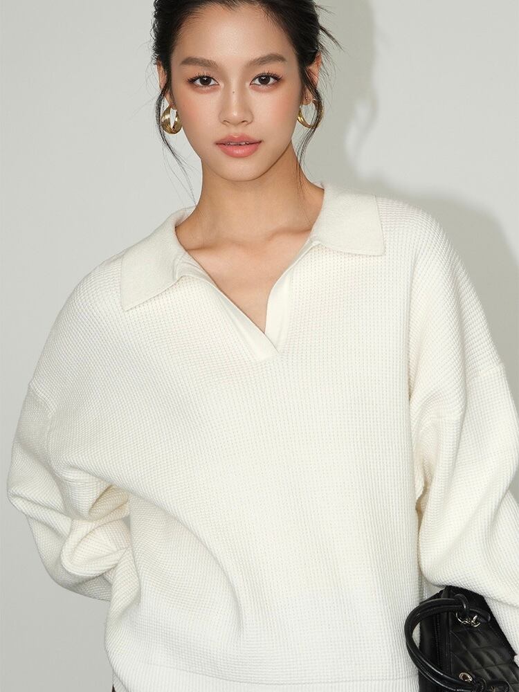 ソフトタッチVカラーニット