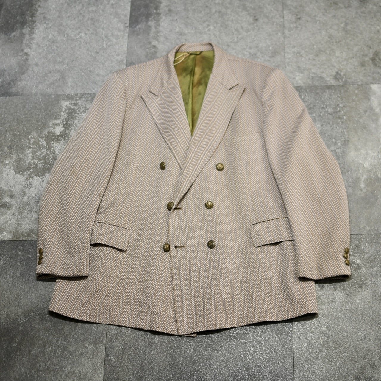 70's sears herringbone pattern tailored jacket