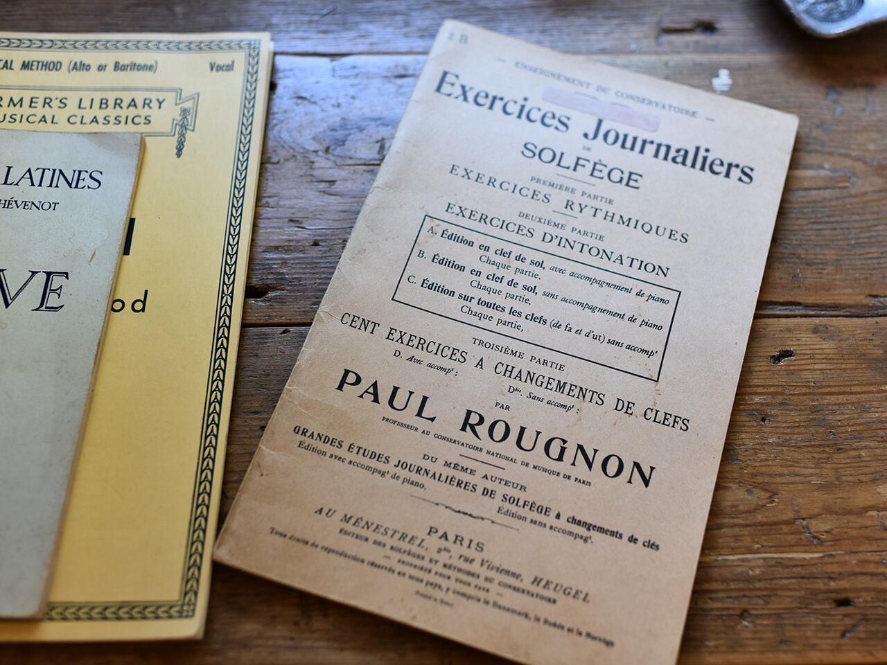 雰囲気のある古い楽譜 Exercices Journaliers de SOLFEGE *フランス