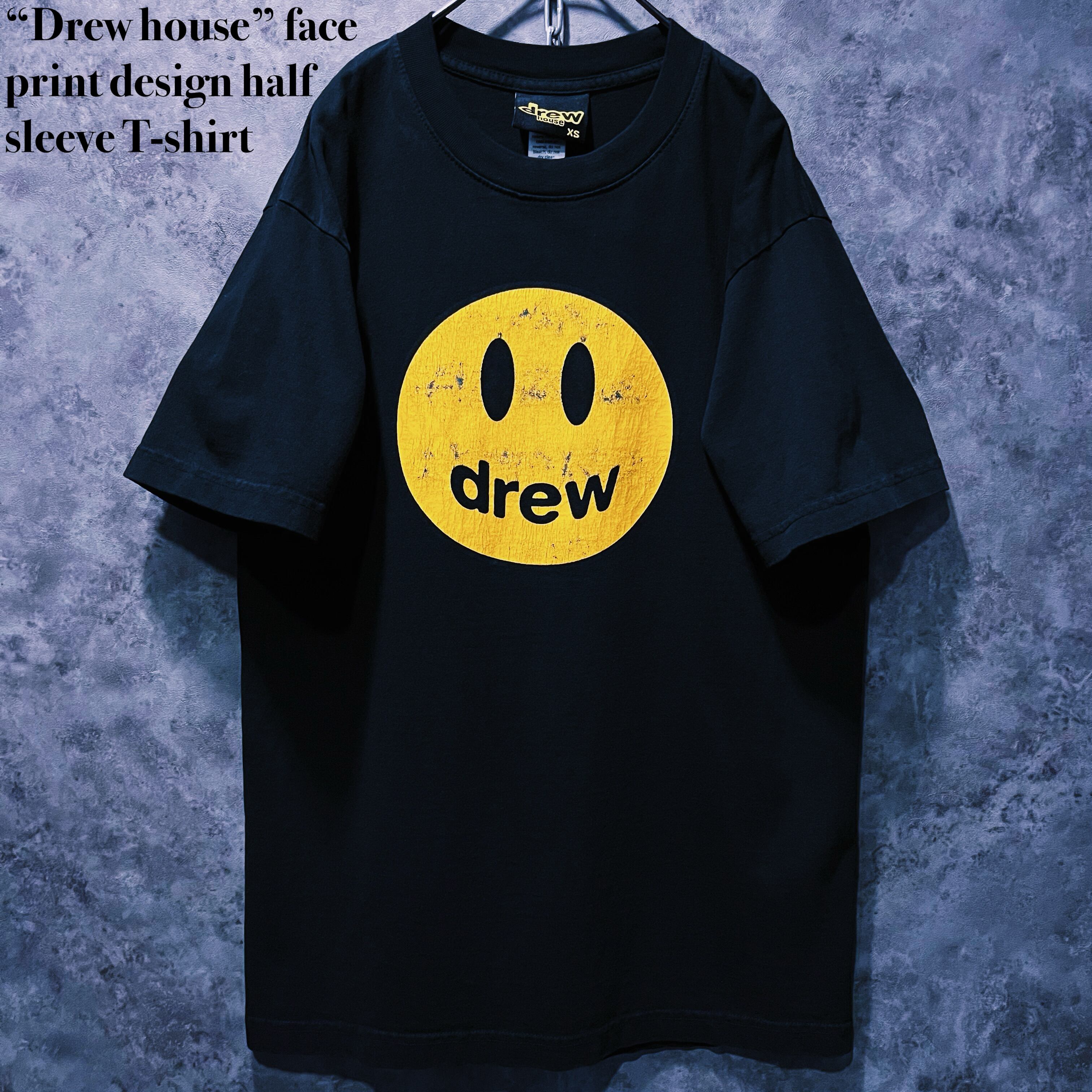 【doppio】“Drew house” face print design half sleeve T-shirt