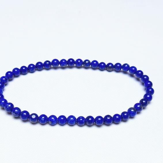 ラピスラズリ ブレスレット 4mm 一点物 メール便可 [M便 1/10] 111-48470