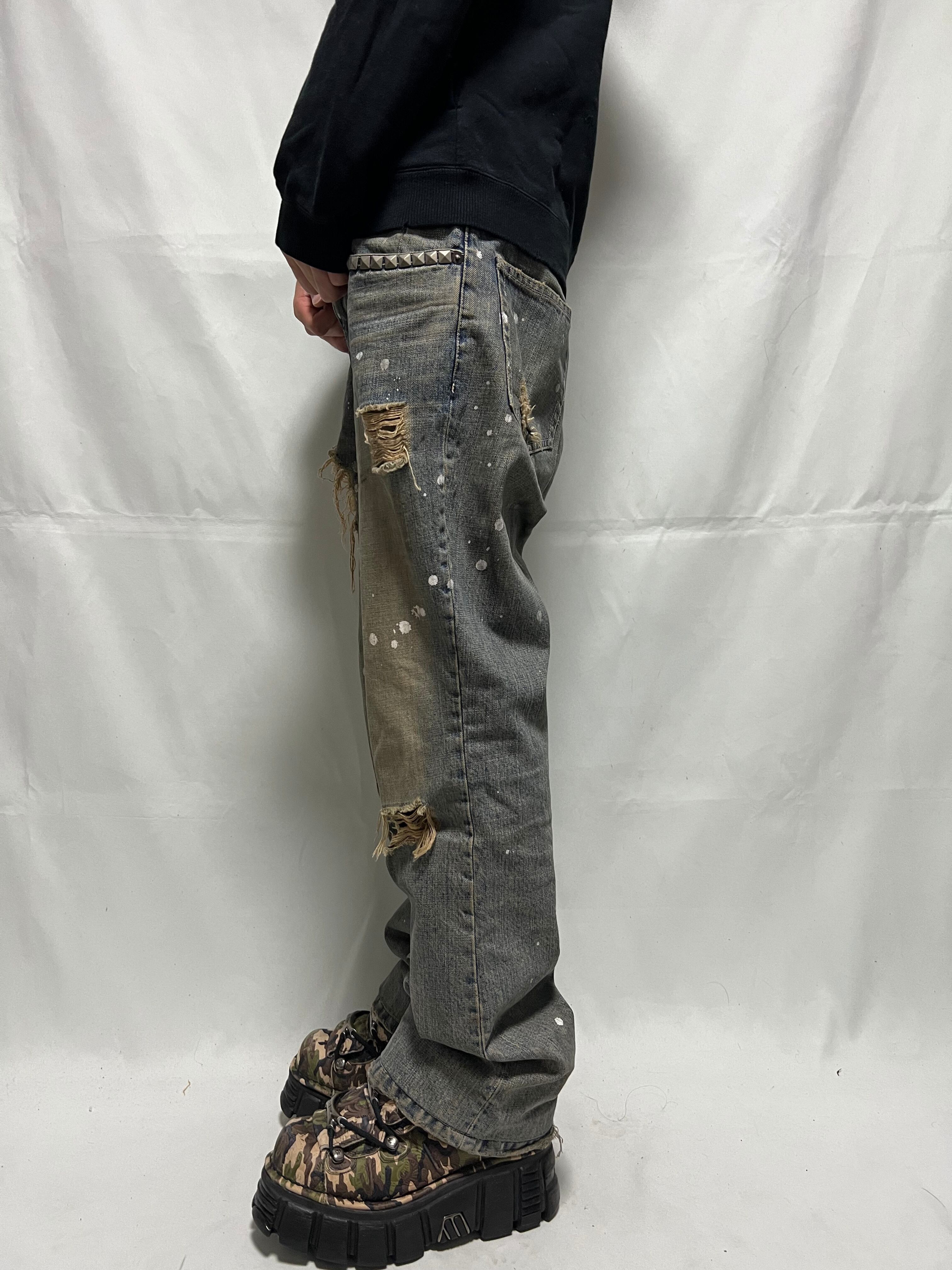 【TETE HOMME】テットオム CRASH FLARE DENIMcotton100%