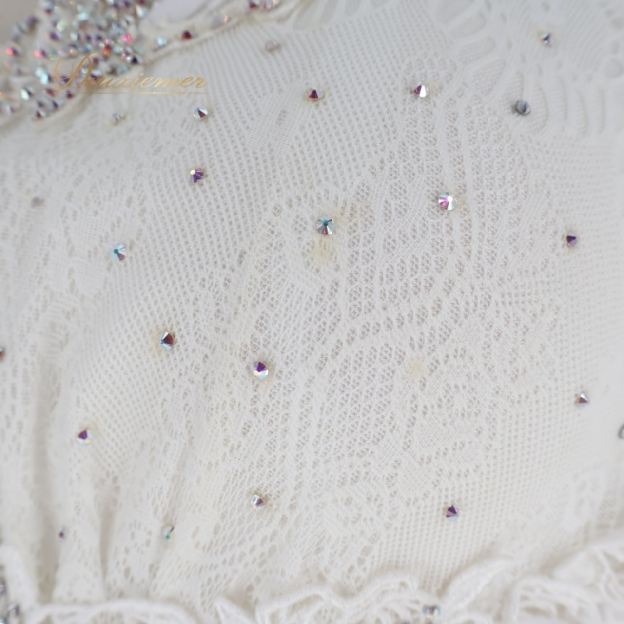 社交ダンス 衣装 スタンダードドレス ワンピース ドレス スタンダード SEKINE セキネ 白 フリル レース 上品 ダンス パーティ 発表会 かわいい ホワイト系 お洒落 フェミニン 大きな袖シンプル ふんわり