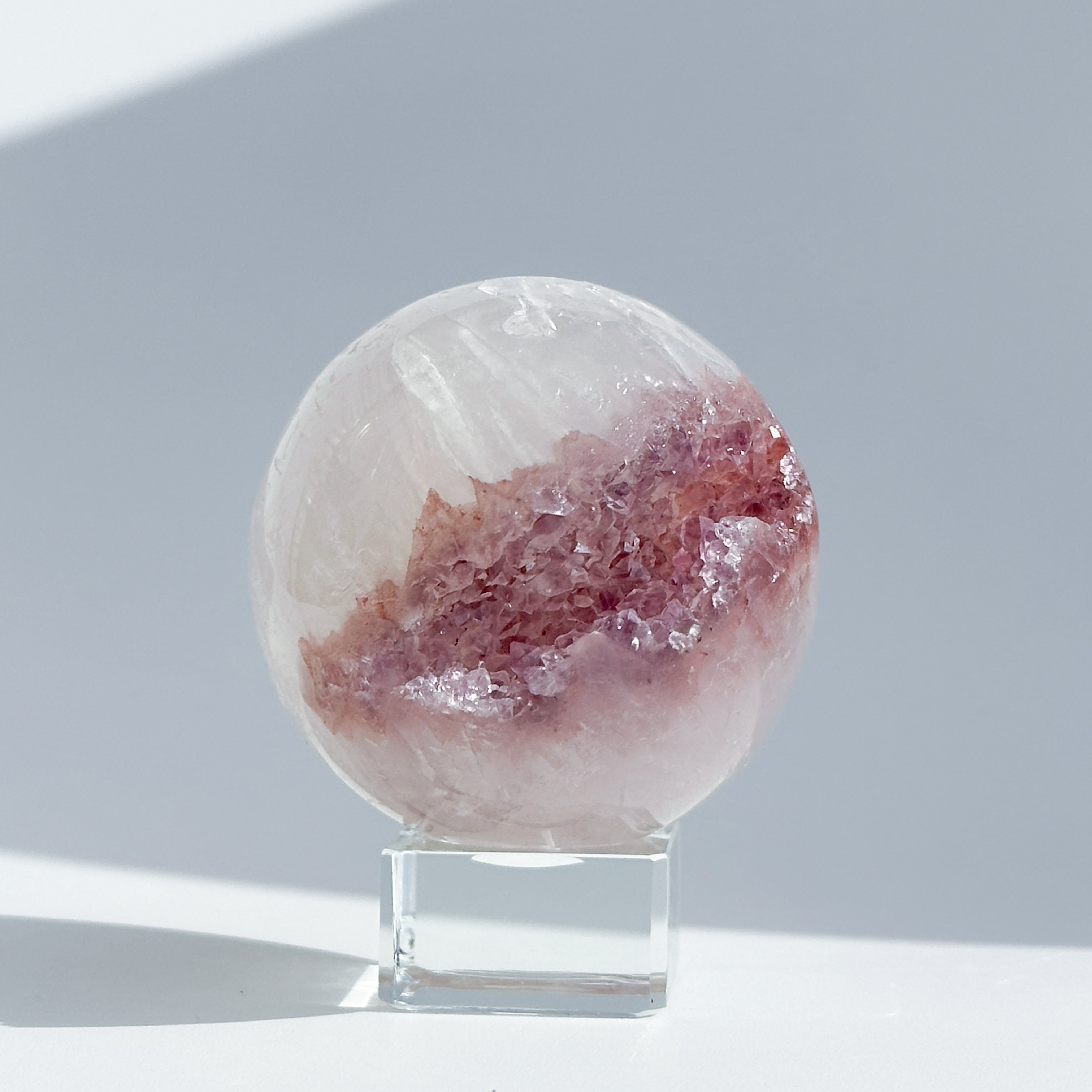 希少　☆瑪瑙　クラスター　ハート☆　ピンク　共生あり ラベンダーピンク アメジスト ハート型 クラスター - crystal-verry*