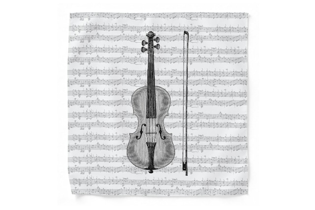 バイオリンのタオルハンカチ