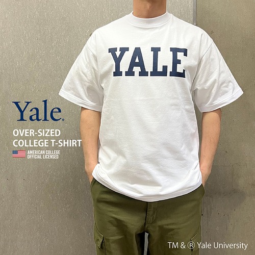 YALE イェール Over-Sized College T-Shirt ビッグシルエット カレッジ Tシャツ 7.1oz ラギットT メンズ レディース カレッジ ロゴ アメカジ スポーツ アイビー リーグ ブランド