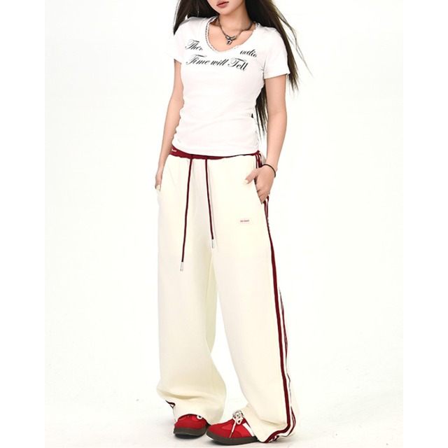 red color point pants　レッドカラーポイントパンツ　J1424