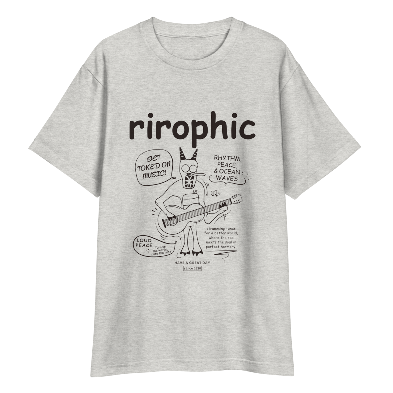 鬼の演奏 GET TOKED ON MUSIC! ユニセックス ヘビーウェイト 半袖Tシャツ 全2カラー