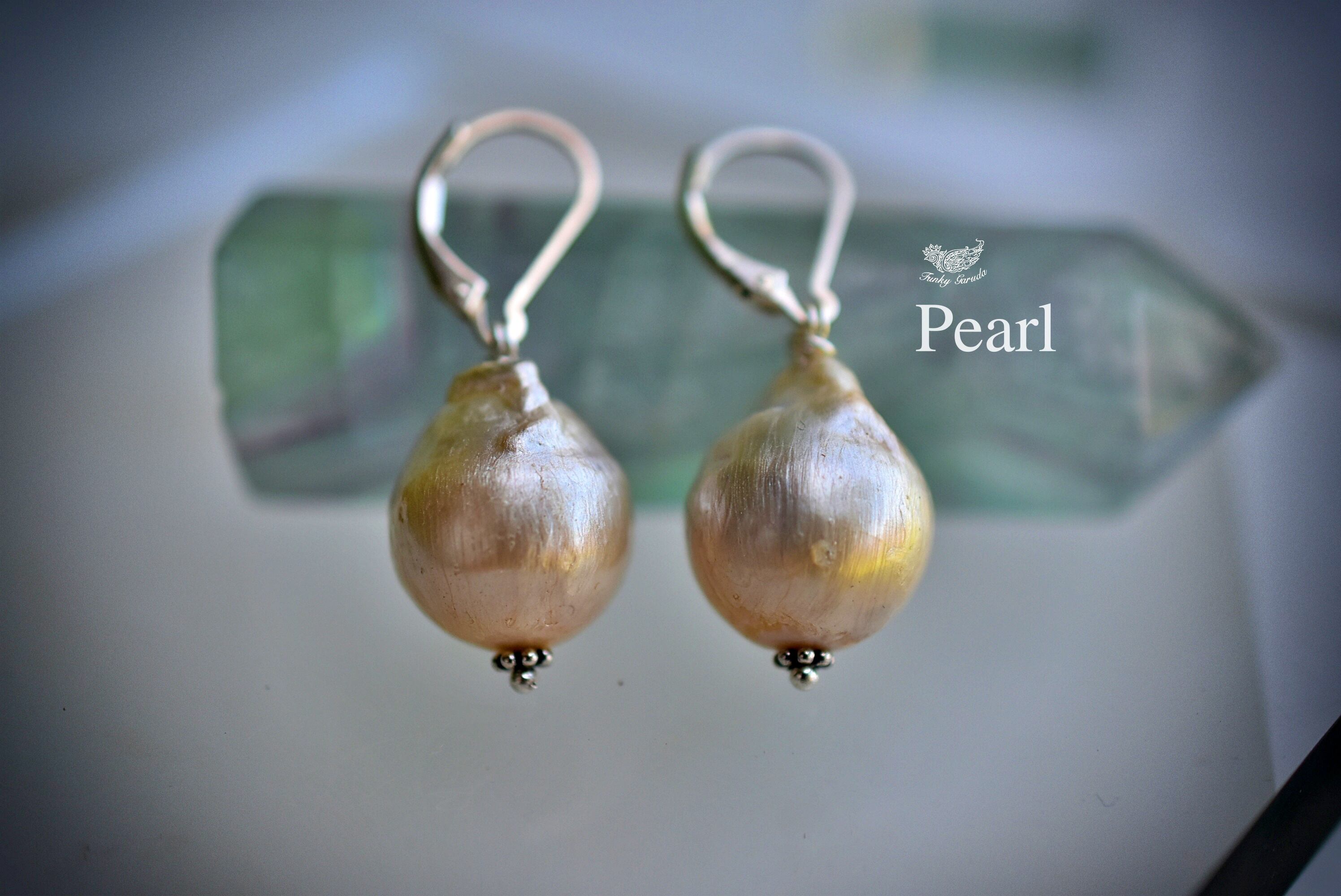 真珠パール・バロック・フレッシュウォーター ピアス1116