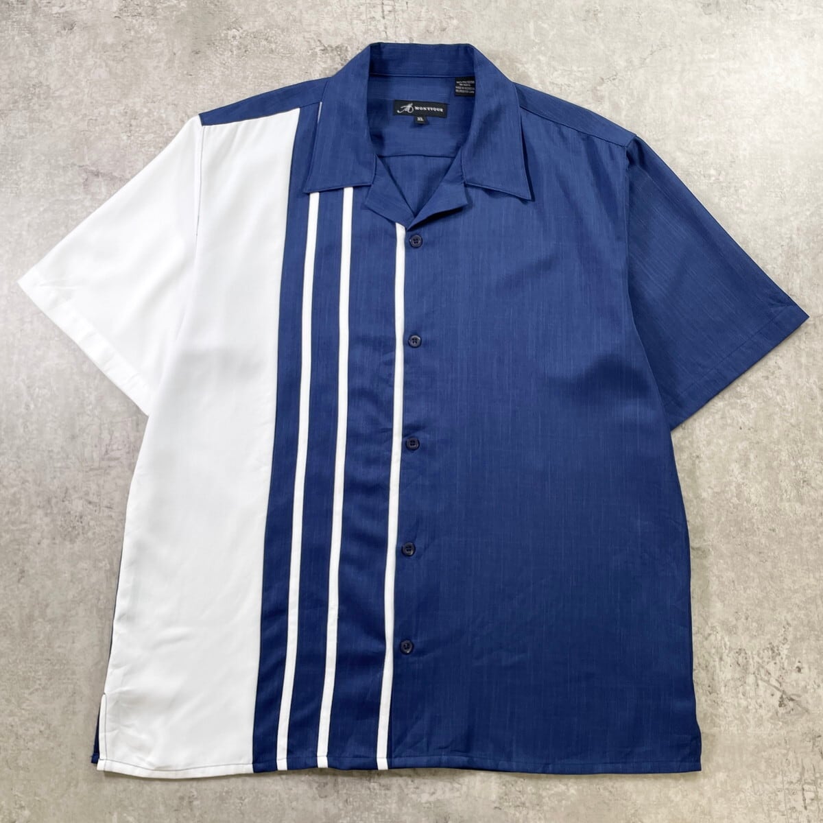 80s HILTON 開襟ボウリングシャツ オープンカラー LARGE 80s HILTON 開襟ボウリングシャツ オープンカラー LARGE ヴィンテージ