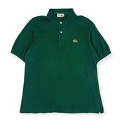 70s 80s CHEMISE LACOSTE シュミーズラコステ 文字ワニ 半袖 鹿の子 ポロシャツ 5 /グリーン/古着/ビンテージ