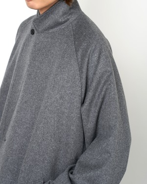 ssstein "WOOL CASHMERE OVERSIZED PEAK LAPEL CHESTER COAT〔GREY〕"