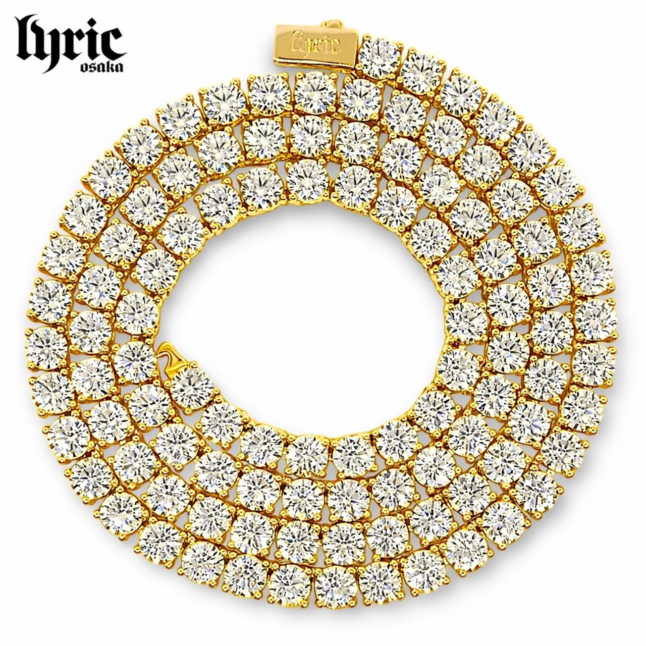 5mm 55cm luxury tennis necklace gold