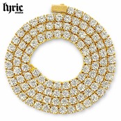 5mm 55cm luxury tennis necklace gold